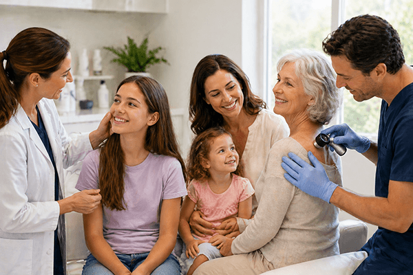 Dermatology care for children, adults, and seniors in a bright Poway medical clinic